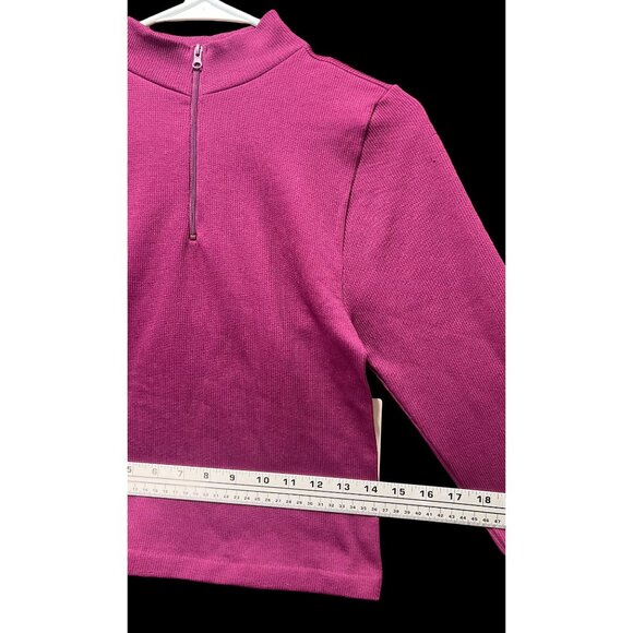 Rue 21 - Women's 1/2 Zip Long Sleeve Shirt - Purple - Extra Large - Picture 4 of 13